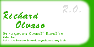 richard olvaso business card